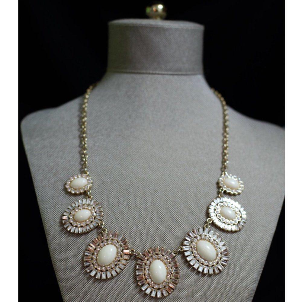 Kate Spade Capri Garden Graduated Frontal Statement Necklace Gold Plated